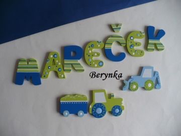 Dřevěná písmenka "bublinky"