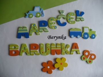 Dřevěná písmenka "bublinky"