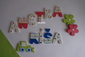 Dřevěná písmenka "bublinky"
