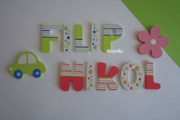 Dřevěná písmenka "bublinky"