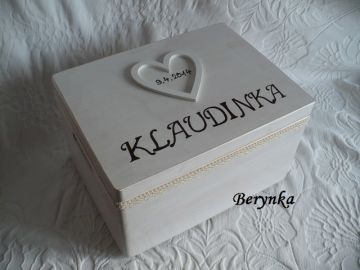 Dřevěná vzpomínková bedýnka s patinou