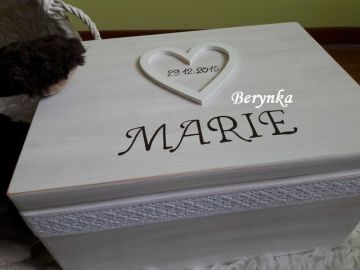 Dřevěná vzpomínková bedýnka s patinou