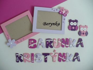 Dřevěná písmenka "s linkou a stříbrným zdobením"