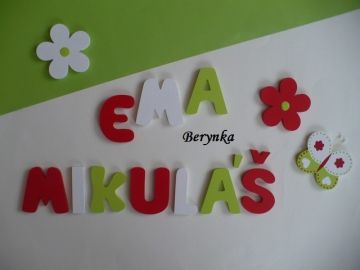 Dřevěná písmenka "jednobarevná"