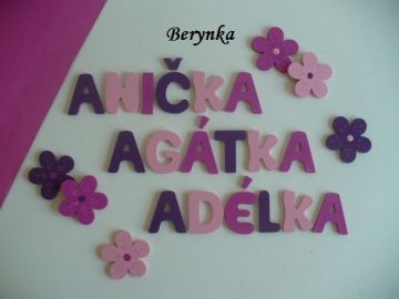 Dřevěná písmenka "jednobarevná"