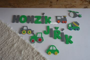 Dřevěná písmenka "jednobarevná"