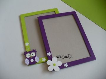 Dřevěný fotorámeček se sovičkou