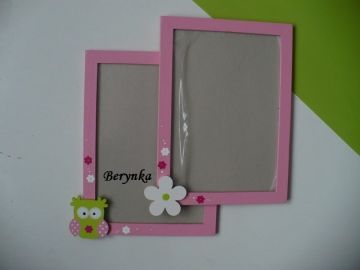 Dřevěný fotorámeček se sovičkou