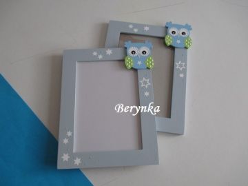 Dřevěný fotorámeček se sovičkou