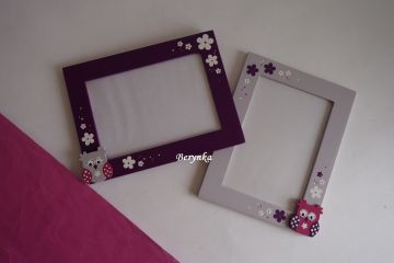 Dřevěný fotorámeček se sovičkou