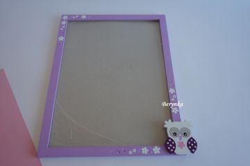 Dřevěný fotorámeček se sovičkou