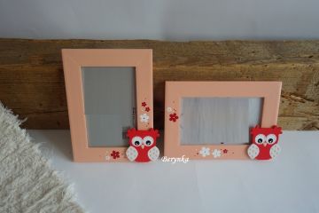 Dřevěný fotorámeček se sovičkou