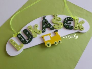 Jmenovka s autíčkem