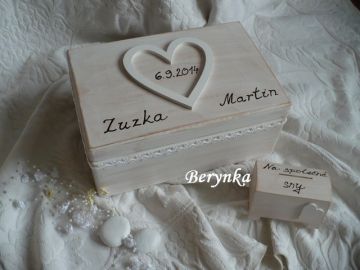 Svatební bedýnka se srdíčkem