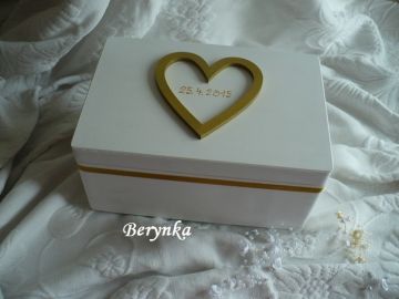 Svatební bedýnka se srdíčkem