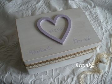 Svatební bedýnka se srdíčkem