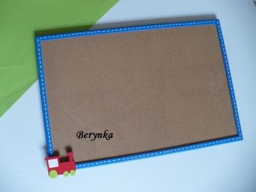 Dřevěné dekorace - modrá a červená