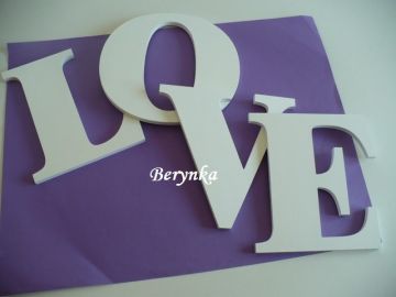 Dřevěné dekorace - LOVE