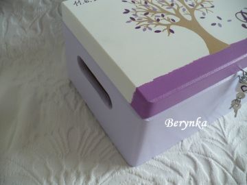 Svatební bedýnka - strom s monogramy - podle oznámení