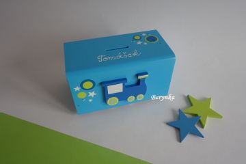 Dřevěná pokladnička pro děti