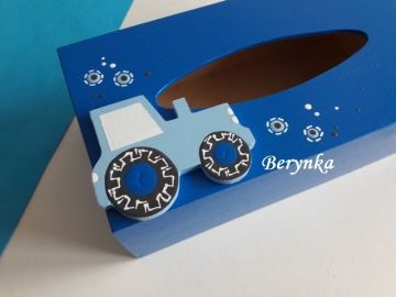 Dřevěné dekorace - modré s černou