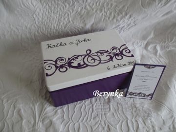 Svatební bedýnka s ornamentem - podle oznámení