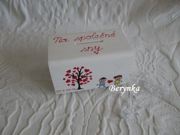 Svatební pokladnička s postavičkami