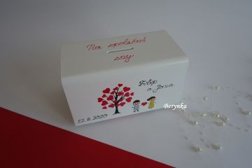 Svatební pokladnička s postavičkami