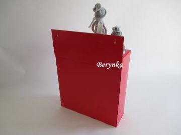 Adventní kalendář červeno-zelený s mašinkou