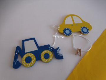 Dekorace v modré se žlutou