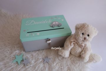 Pokladnička - bedýnka s autíčkem