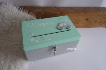 Pokladnička - bedýnka s autíčkem