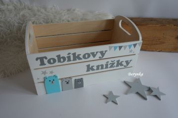 Dřevěná bedýnka v nordic stylu