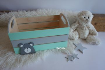 Dřevěná bedýnka v nordic stylu