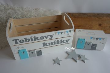 Dřevěná bedýnka v nordic stylu