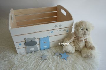 Dřevěná bedýnka v nordic stylu