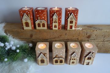 Dřevěné svícny