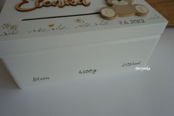 Pokladnička - bedýnka s medvídkem