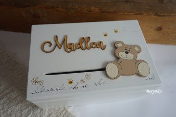 Pokladnička - bedýnka s medvídkem