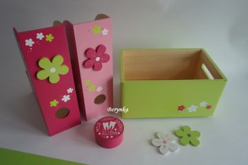 Dekorace v růžovo-zelené