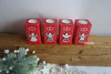 Adventní svícny s andělíčky - různé barvy