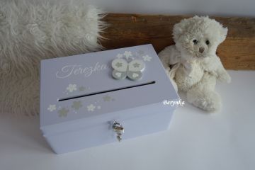 Pokladnička - bedýnka s motýlkem