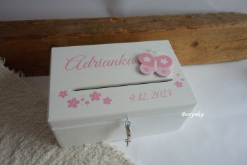 Dřevěná bedýnka - pokladnička