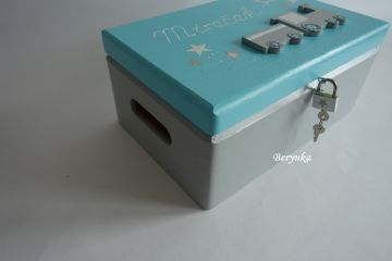 Dřevěná bedýnka s mašinkou - různá provedení