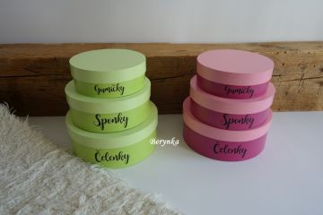 Sada kulatých krabiček