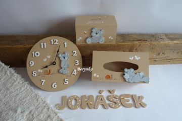 Dekorace v kávové s medvídkem