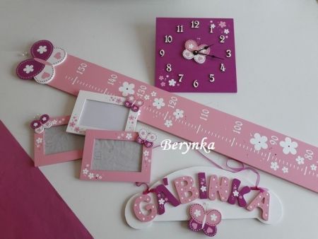 Dřevěné dekorace - odstíny růžové