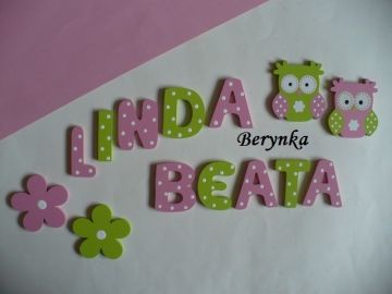 Dřevěná písmenka "puntíkatá"