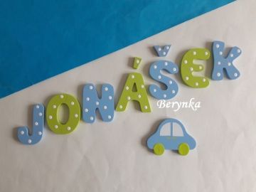 Dřevěná písmenka "puntíkatá"