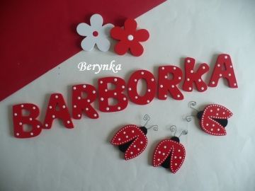 Dřevěná písmenka "puntíkatá"